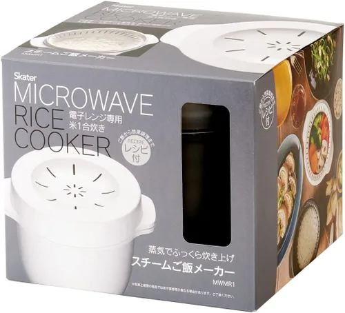 Vista 3 de Skater MWMR1-A - Arroz de vapor para microondas, color negro, fabricado en Japón