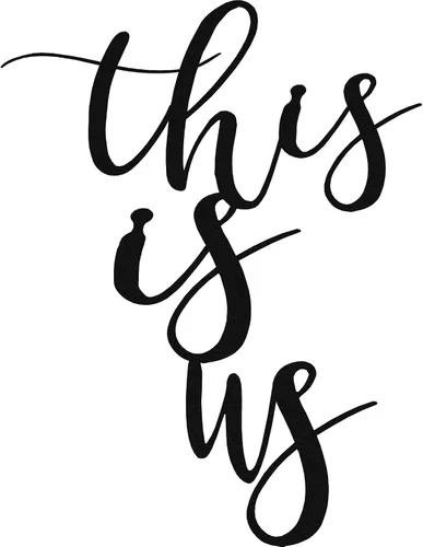 Vista 4 de This is Us - Arte de pared de metal - 17 x 22 pulgadas - Negro