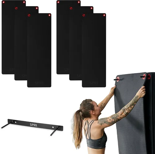 Vista 9 de SPRI Hanging Exercise Mats for Gyms, Closed-Cell Foam Yoga & Fitness Mats with Grommets, Thick Workout Mats for Studios & Group Fitness Classes