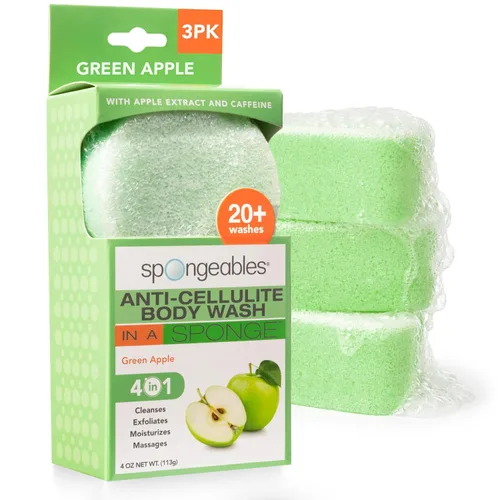 Vista 9 de Spongeables Anti-Cellulite Body Wash in a Sponge, Moisturizer and Exfoliator, 20+ Washes