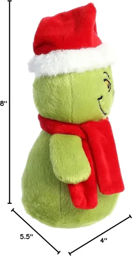 Vista 6 de Aurora® Figura de Dr. Seuss™ Muñeco de Nieve Grinch de Peluche - Juguete de Peluche con Licencia Oficial para Juego Imaginativo - Perfecto