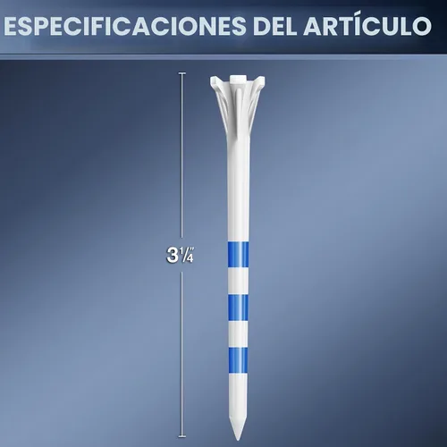 Vista 8 de CHAMPKEY Advanced 5-Prong Plastic Golf Tees 120 or 100 Pack - 50% Ball Contact Surface Optimization with Longer Distance Performance Golf Tees Blanco