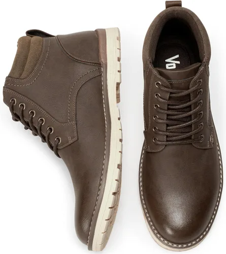 Vista 9 de Vostey Botas de senderismo para hombre, botas casuales para hombre marrón (673-darkbrown)