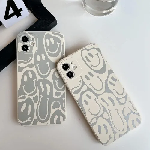 Vista 2 de Bonita funda divertida para teléfono compatible con iPhone 11, fundas femeninas de silicona líquida, goma de gel suave de dibujos animados, forro