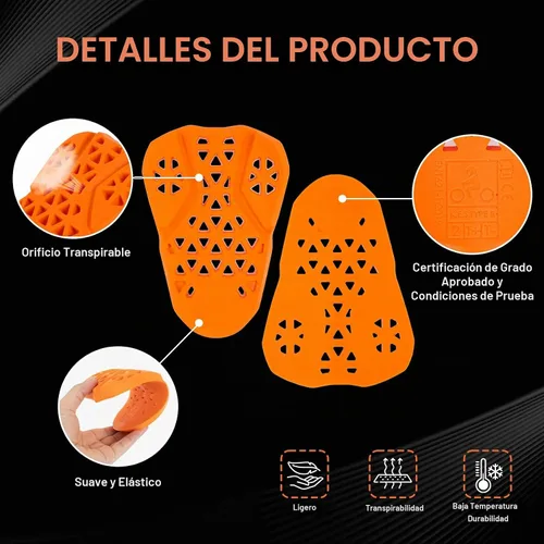 Vista 3 de PSLER CE Level 2 Hip Motorcycle Armor,CE Level 2 Armor Jacket Pads Inserts