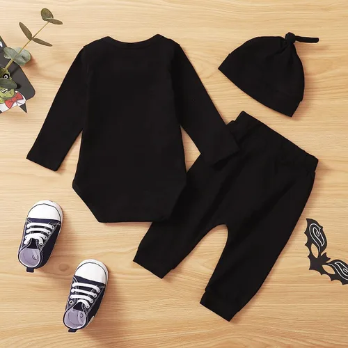 Vista 5 de Shalofer Ropa de Halloween para bebé niño, traje de esqueleto de Halloween