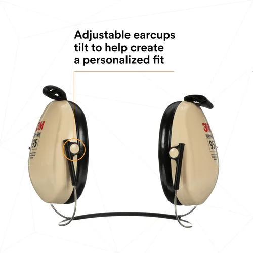 Vista 8 de 3M PELTOR Protección Auditiva Optime 95 Orejeras, Copas Ajustables, Compatible con E-A-Rfit, Acero Inoxidable