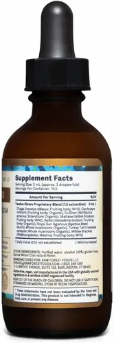 Vista 9 de RAW Forest Foods Tintura de elixir MycoMedic de hongos funcionales de doce ríos - Extracción 1:2 verdadera de doble etapa - Chai de invierno