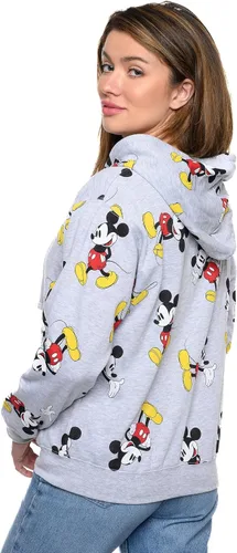 Vista 2 de Disney Sudadera con capucha y cremallera para mujer con estampado de Mickey Mouse