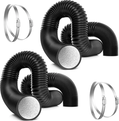 Vista 11 de VIVOSUN Conducto de aluminio flexible de 3 pulgadas y 8 pies con 2 Negro