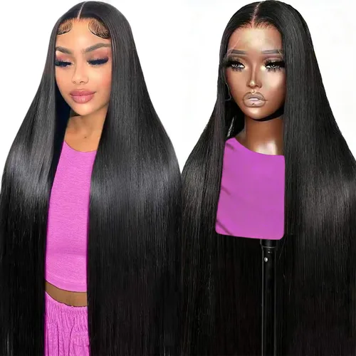 Vista 12 de Pelucas de cabello humano ondulado profundo con encaje frontal de 13 x 4, densidad del 180 %, pelucas de cabello humano rizado con encaje frontal