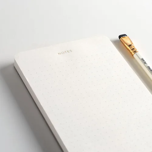 Vista 5 de Pinesman - Elegantes blocs de notas de escritorio para profesionales, blocs de notas para ejecutivos, minimalistas, con foil dorado, diseño