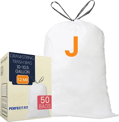 Vista 22 de Code Q - Bolsas de basura resistentes con cordón de 13 a 17 galones, compatibles con Simplehuman Code Q, bolsas de basura de 13-17 galones