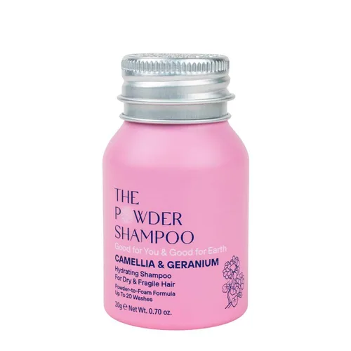 Vista 10 de Champú vigorizante en polvo espumoso para adelgazar el cabello, 20 lavados, vegano, ecológico, bergamota, tomillo, mini botella de aluminio de 0.7