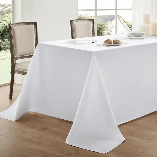 Vista 28 de Mantel Cuadrado 52 x 52 Pulgadas Manteles Negros Resistente a Manchas y Arrugas Lavable de Poliéster para Fiestas, Buffets y Bodas Mantel