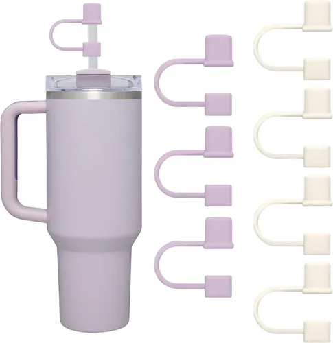 Vista 14 de 7 Piezas Tapas Protectoras de Pajilla para Copa Stanley, Simples de 10mm (0.4 pulgadas) Tapas de Pajilla de Silicona para Accesorios de Vaso Stanley