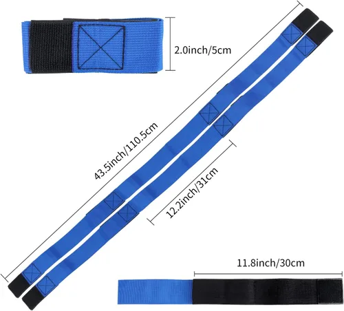 Vista 2 de Bandas de carreras de 4 patas, cuerda de amarre de carreras de 4 patas, colorida y duradera y firme elástica para niños y adultos, relevos