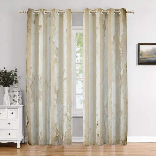 Vista 183 de Cortinas opacas de poliéster multicapa para cafetería, con diseño de diamantes, 2 unidades, 26 x 24 pulgadas