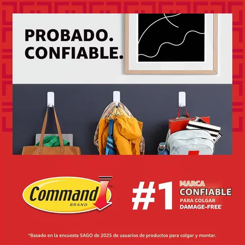 Vista 10 de Paquete variado Command, incluye 10 pares de tiras para colgar cuadros, 6 ganchos de alambre y 8 ganchos utilitarios para colgar decoraciones