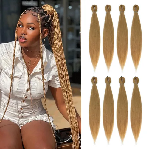 Vista 39 de Cabello trenzado preestirado - 12 pulgadas, 8 paquetes, cabello trenzado corto natural negro para trenzas torcidas o en caja, extensiones de cabello