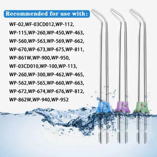 Vista 5 de Cabezales de repuesto para Waterpik, hilo dental de agua, puntas de repuesto oral de otras marcas para irrigador dental de agua Water Pik