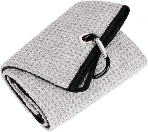 Vista 22 de Mile High Life Toalla de golf premium de tejido de gofre, 16 x 24 pulgadas, extra absorbente y de secado rápido, microfibra ultrasuave, clip