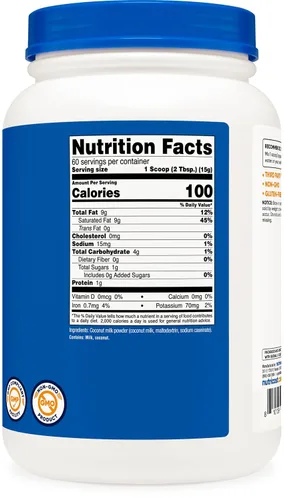 Vista 3 de Nutricost Leche de coco en polvo 2LBS