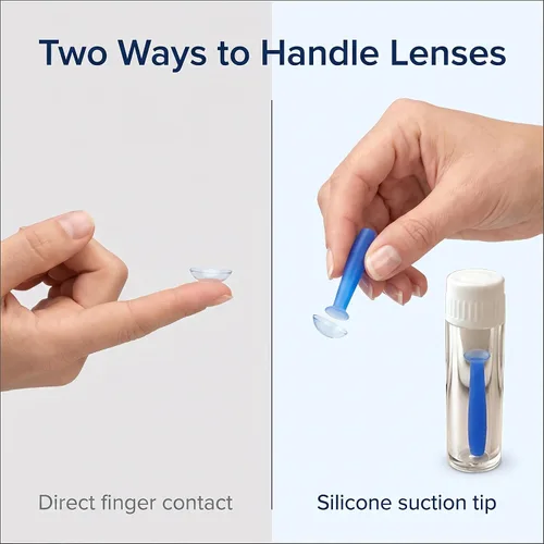 Vista 8 de Herramienta de silicona suave para lentes de contacto, práctico removedor de émbolo para lentes suaves y duras, accesorio multiusos, herramienta