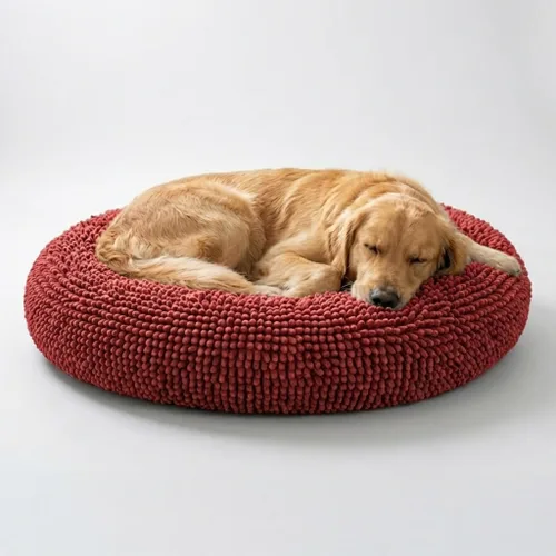 Vista 19 de Muddy Mat® Cloud K-9 cama para perros y gatos, cama suave y relajante en forma de dona, material de chenille, funda extraíble, lavable y apta