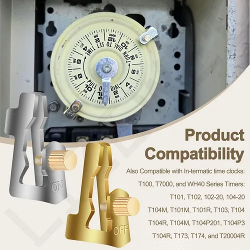 Vista 5 de 8 juegos de 156T1978A Kit de interruptor de tiempo compatible con Intermatic T100, T7000, WH40 Series Temporizadores T101, T102, T103, T104, 102-20