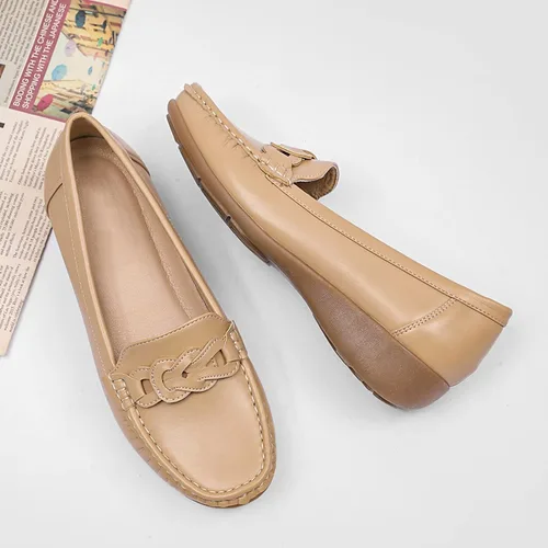Vista 4 de Cestfini Penny Loafers for Women Shoes Dressy Casual, Wedge Heel Shoes Comfort for Work, Slip On Braided Moccasins Driving Closed Toe Shoes