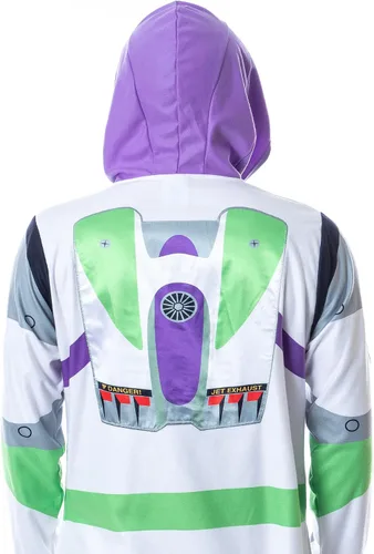 Vista 4 de Disney Toy Story Buzz Lightyear Space Ranger - Disfraz de pijama para hombre, Blanco
