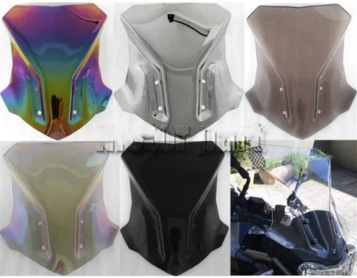 Vista 2 de Parabrisas de motocicleta compatible con BMW G310GS G 310 GS Touring, alerón de parabrisas de motocicleta, color negro iridio (color negro)