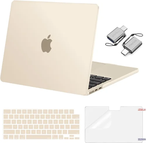 Vista 47 de Mosiso Funda para MacBook Air de 13 y 13.6 pulgadas, 2024, 2023 y 2022, M3 A3113, M2 A2681, Touch ID, carcasa rígida, cubierta de teclado, protector