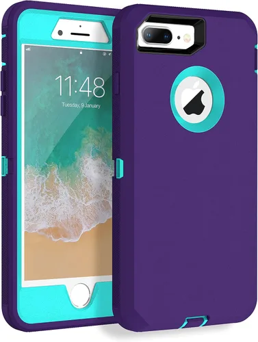 Vista 19 de Mgx Funda resistente para iPhone 8 Plus [protector de pantalla integrado] y funda de defensa de triple capa a prueba de golpes a prueba de caídas