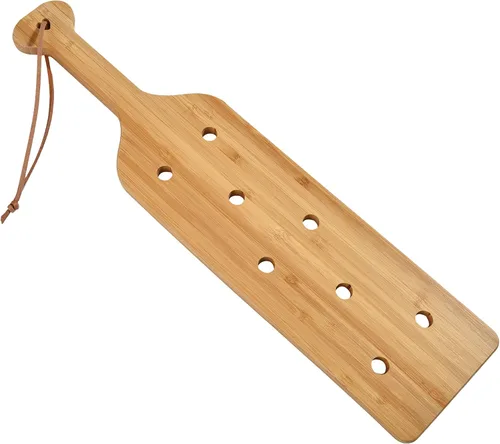 Vista 9 de HILAZA Paleta de madera de bambú, paleta de madera de 13.3 pulgadas con agujeros de flujo de aire