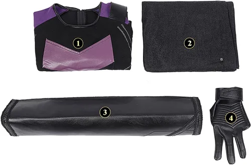 Vista 6 de Hawkeye - Disfraz de superhéroe súper poderoso para Halloween, carnaval, conjunto completo con carcaj