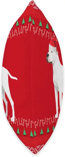 Vista 2 de Christmas Dogo Argentino Ugly Argentinian Mastiff Dogo Argentino - Almohada de Navidad, 16 x 16, multicolor
