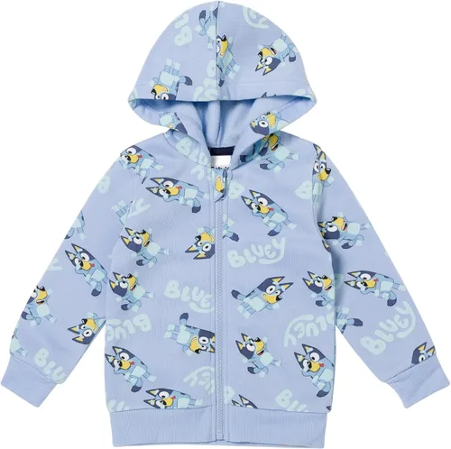 Vista 3 de Bluey Conjunto de sudadera con capucha y cremallera de forro polar para niños pequeños y grandes