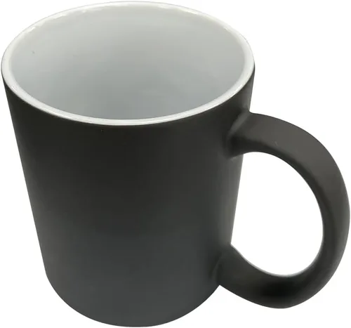 Vista 5 de MR.R 6 juegos de 11 oz sublimación en blanco negro mágico color cambiante de color mágico taza de cerámica con superficie brillante mate