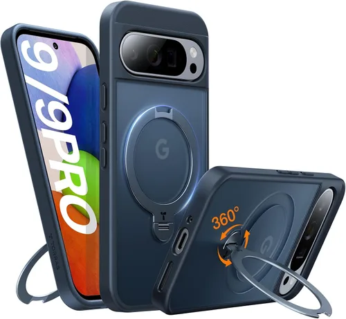 Vista 14 de TORRAS Soporte magnético giratorio de 360 grados para funda de Google Pixel 9 Pro XL, protección contra caídas de grado militar de 12 pies