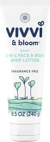 Vista 9 de Vivvi & Bloom Loción suave 2 en 1 para bebé, cara y cuerpo, para piel delicada y sensible del bebé, loción hipoalergénica aroma natural, 8.5 onzas