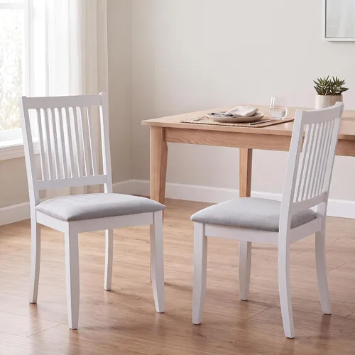 Vista 12 de DUHOME Juego de 2 sillas de comedor de madera, sillas de cocina de granja con respaldo, sillas de comedor tapizadas para sala de estar, color negro