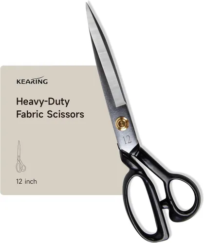 Vista 8 de KEARING Tijeras de 22,8 cm de sastre resistentes para tela, profesionales, aptas para cortar con precisión cuero, denim y telas de múltiples capas