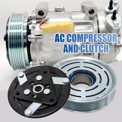 Vista 6 de Kit de reparación del embrague del compresor de CA Reemplazo de la bobina de la polea para MINI Cooper 2008-2013 4 Cyl 1.6L SD6V12 4.68" Polea