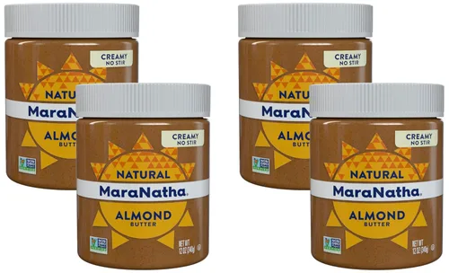 Vista 12 de MaraNatha Mantequilla de almendras cremosa natural, sin revuelta, tarro de 12 onzas