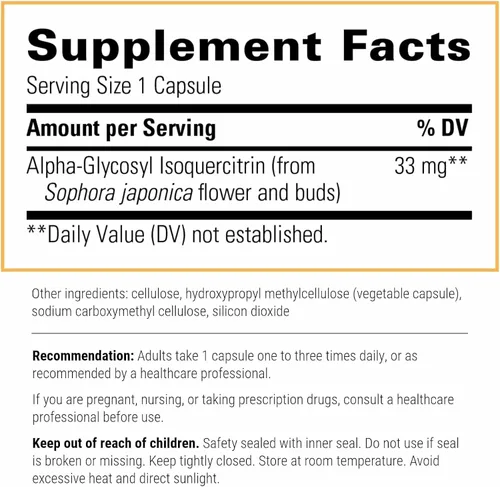 Vista 2 de Integrative Therapeutics Alfa-glicosilisoquercitrina - Suplemento de quercetina para la salud celular y apoyo antioxidante* - Apoya la integridad