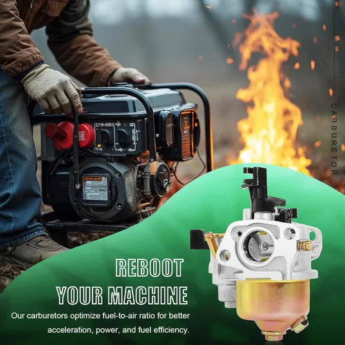 Vista 2 de Carburador + bobina de encendido compatible con GX110 GX120 GX140 GX160 GX168 GX168F GX200 5HP 5.5HP 6.5HP 16100-ZH8-W61 Generador de cortacésped