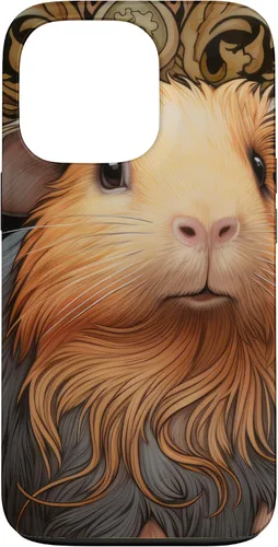 Vista 10 de iPhone 16 Guinea Pig Art Nouveau Abstract Case