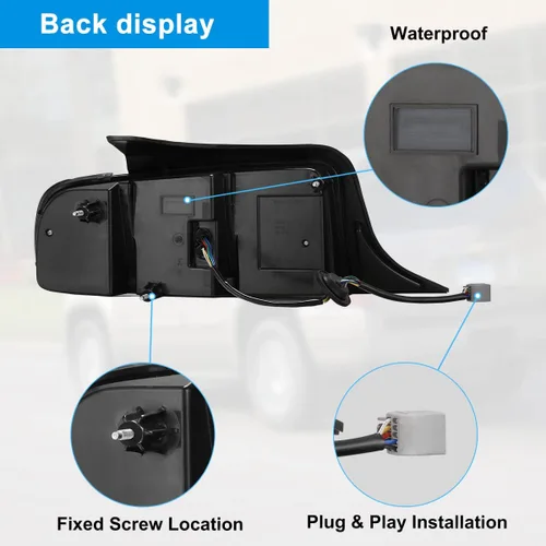 Vista 6 de CPW Conjunto de luces traseras para Ford Mustang 2010 2011 2012 2013 2014, repuesto de lámparas de freno traseras completamente funcionales, 1 par
